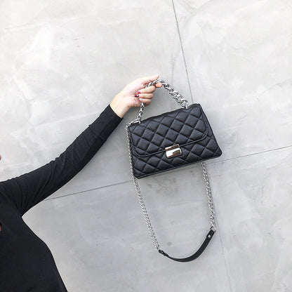 Dames Schoudertas Quilted Zilveren Ketting Patroon