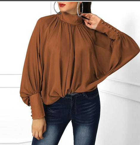 Vrouwelijke Blouse Zomerse Wijdemouwen Stijl - StudioMarella
