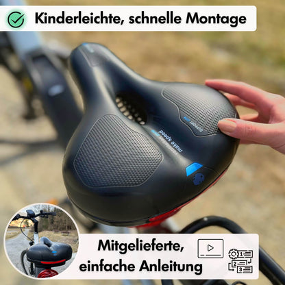 Ergonomisch Fietszadel met Geldemping Rood Blauw Geel Comfortabel Zadel voor Fiets Anti-Drukpunt
