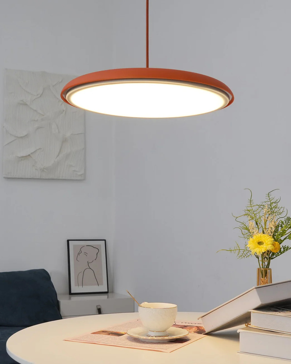 Ronde Hanglamp met Zachte Lichtverspreiding Zwart Grijs Groen Roze Wit Oranje ø25cm ø40cm Modern Scandinavisch Design voor Eetkamer Woonkamer Werkplek
