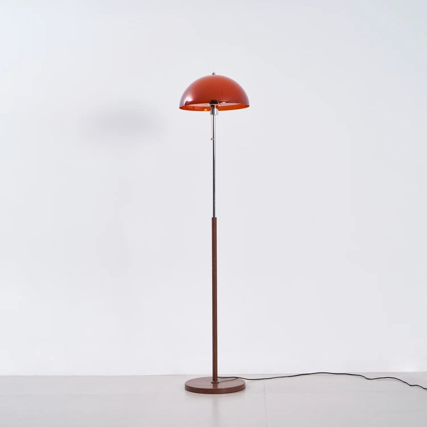 Tavino vloerlamp hout metaal amber woonkamer leeslamp retro design sfeerverlichting moderne staande lamp