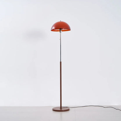 Tavino vloerlamp hout metaal amber woonkamer leeslamp retro design sfeerverlichting moderne staande lamp