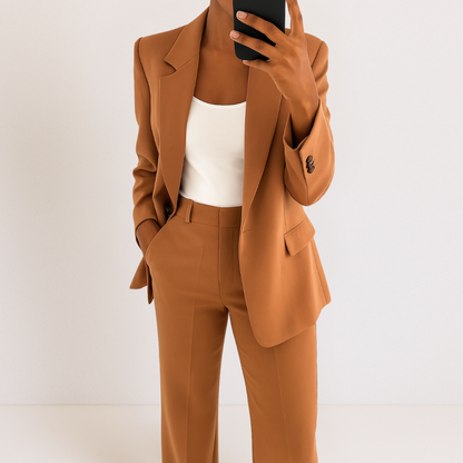 Dames Blazer Broek Set Tweedelig Kostuum