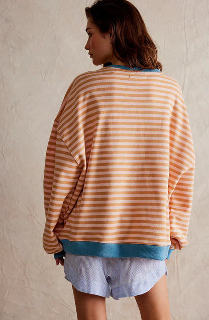Dames Trui Oversized Gestreept Comfortabele Pasvorm