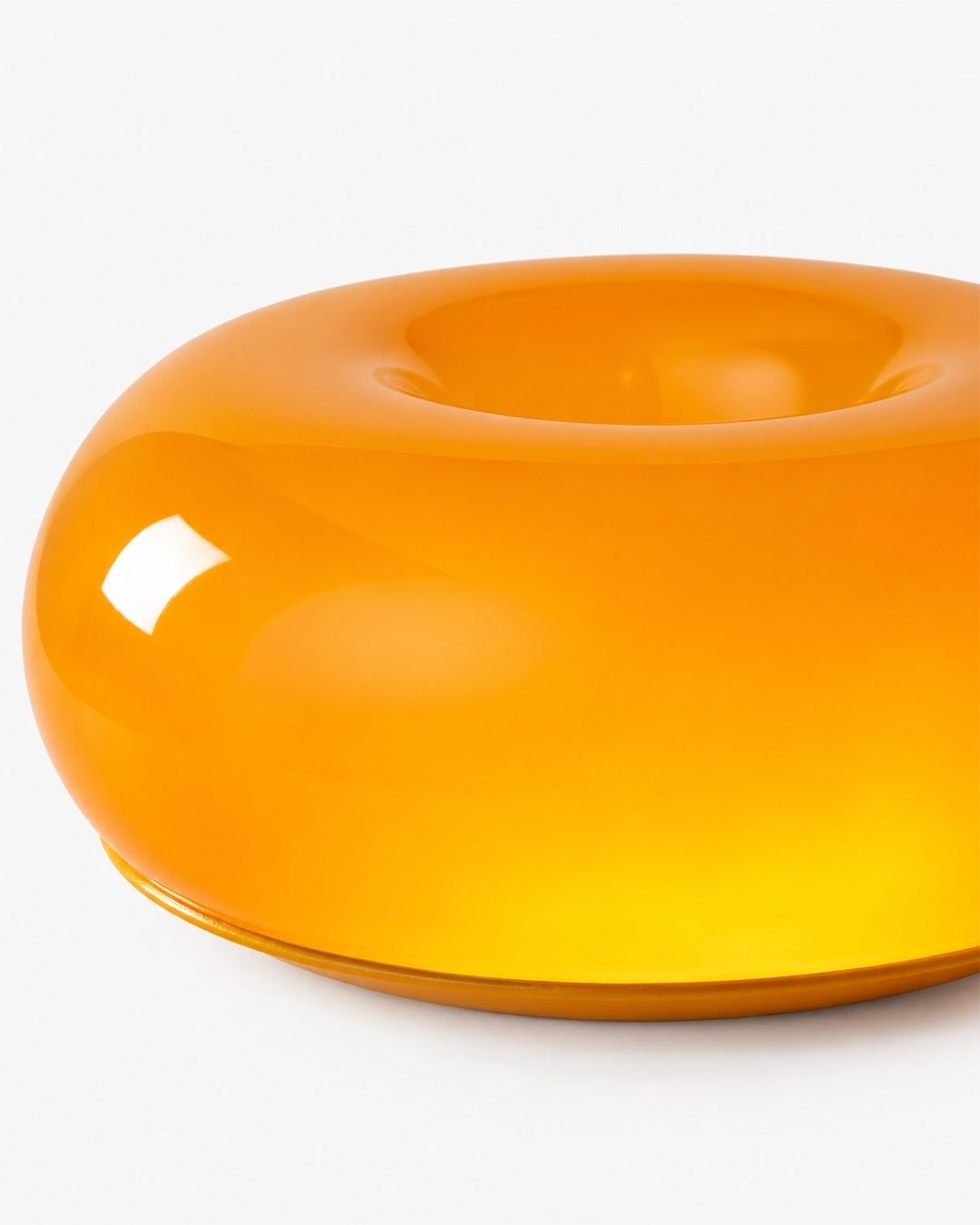 NARA Sculptural Donut Lamp met 3 Kleurtemperaturen – Dimbare Glazen Tafellamp Bauhaus Design Touch Control Wandmonteerbaar Ambient Lighting