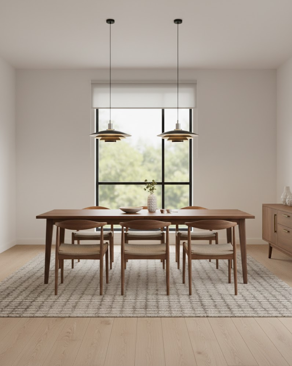 Gelaagde Metalen Hanglamp Zwart Wit Scandinavisch Design Eetkamer Woonkamer Modern Elegant Diffuus Licht Warm Sfeerlicht