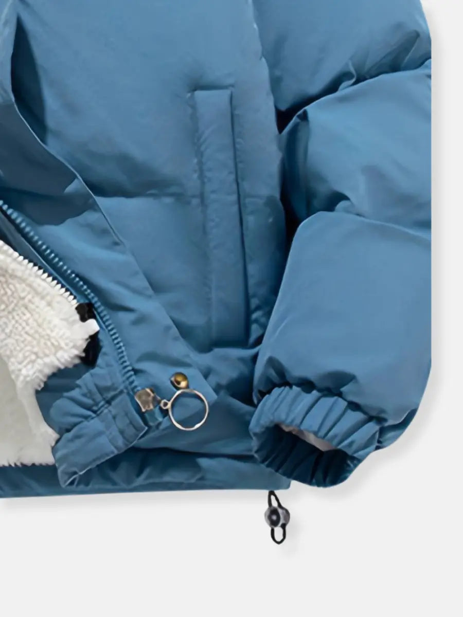 Dunne Warme Vrouwenjas met Rits Waterproof