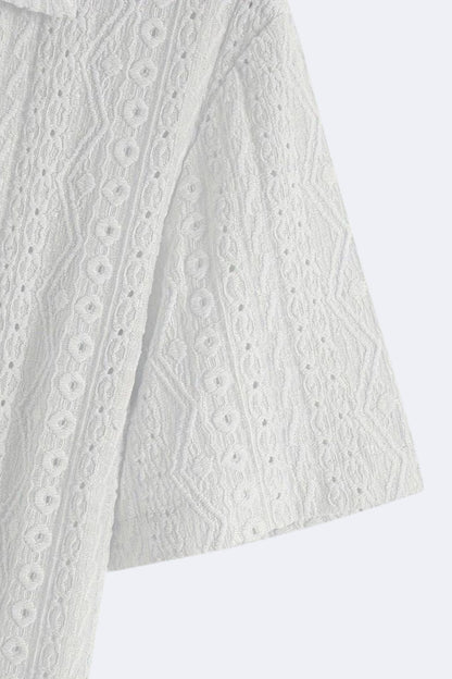 Luchtige Zomer Shirt Korte Mouwen voor Vrouw