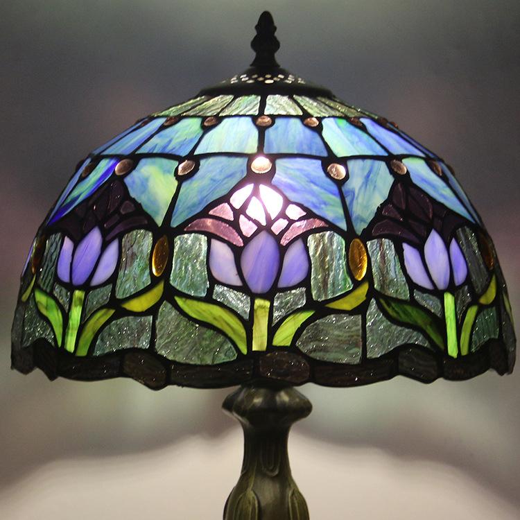 Tiffany Tafellamp Buntglas Klassiek 45cm E26 Glas Metaal Woonkamer