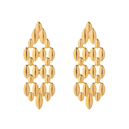 Dames Oorbellen Luxe Schakel Gevlochten Design
