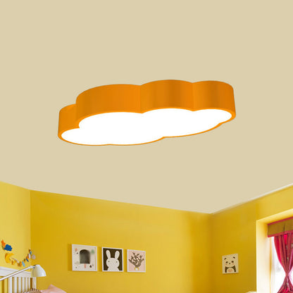 Wolkvormige Plafondlamp voor Kinderkamer Acryl 46cm/52cm LED Cartoon Design in Rood/Geel/Blauw