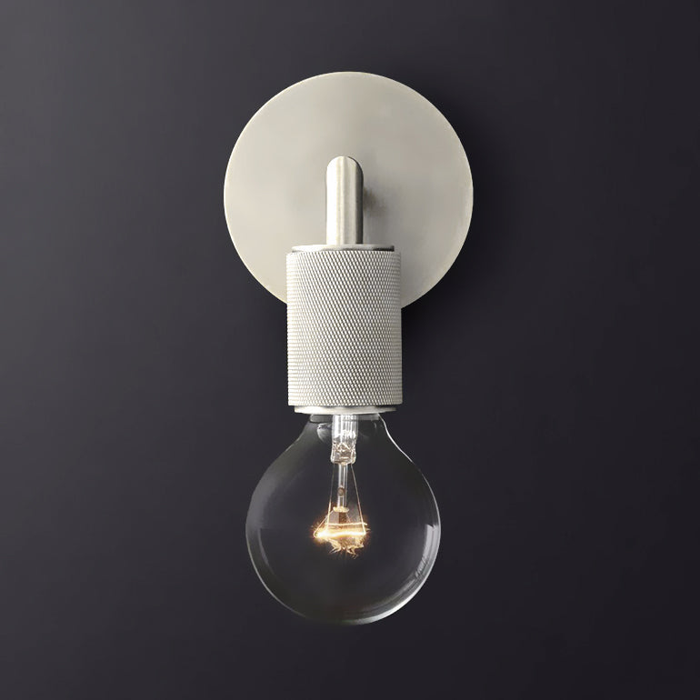 Minimalistische Wandlamp met Vierkante Arm – Metalen Sconce voor Binnen in Zwart, Messing of Chroom | 1 of 2 Lichtpunten | Bare Bulb Industrieel Design | E26/E27 Fitting