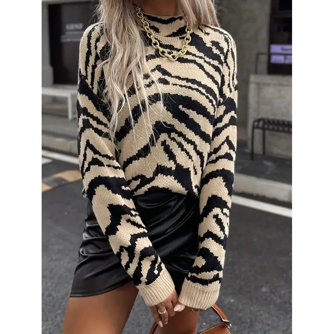 Zebra Trui Warm voor Herfst en Winter - StudioMarella
