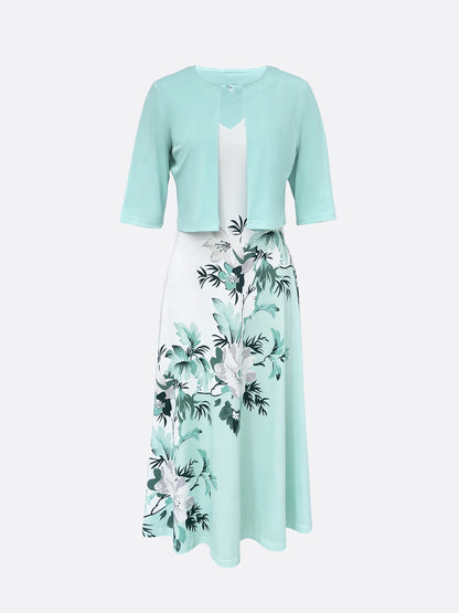 Elegante Jurk en Blazer Set voor Vrouw