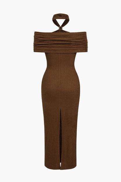 Korte Avondjurk Bodycon Met Knoopjes