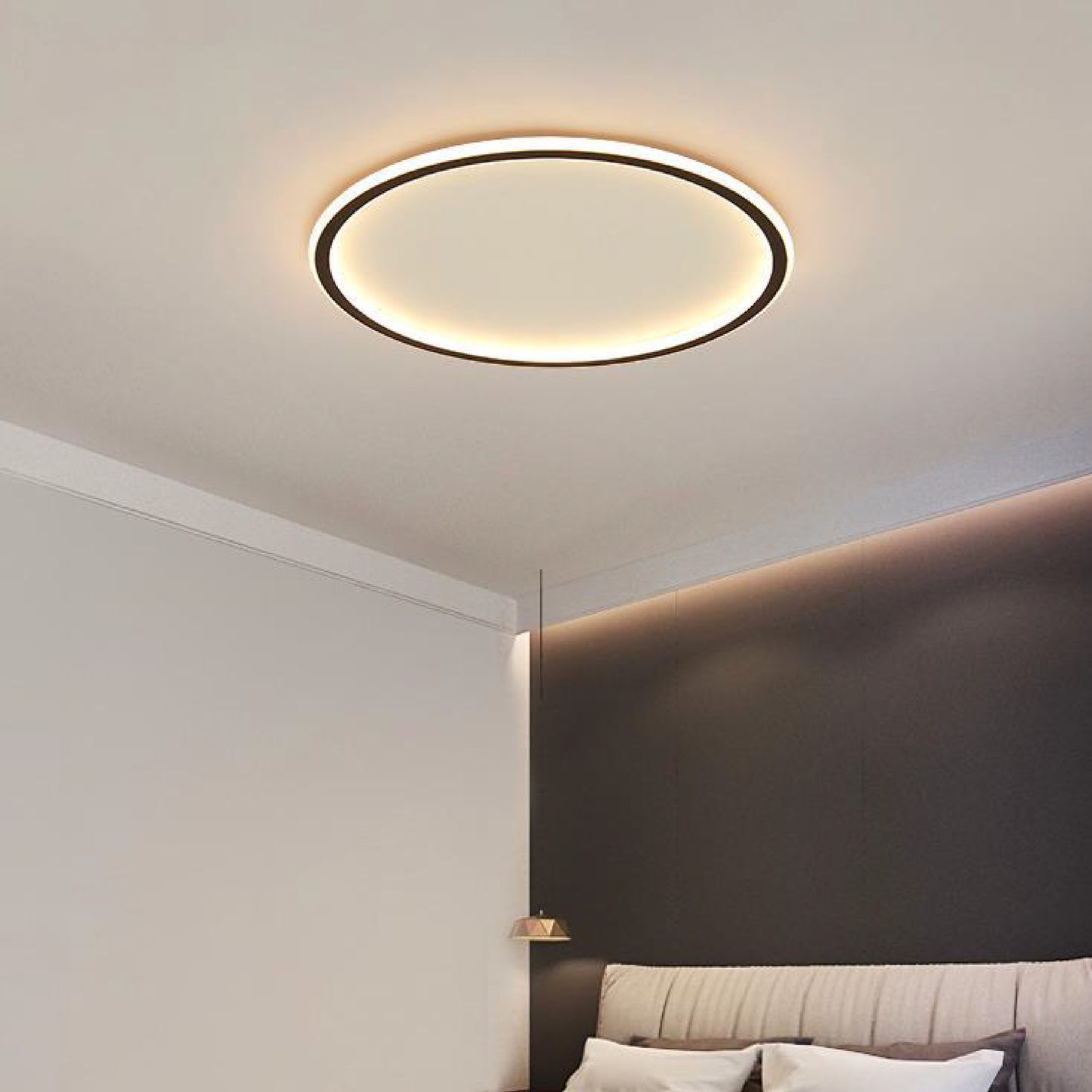 Sansoti | Scandinavische Ronde Plafondlamp – Warm LED Designverlichting