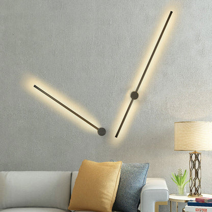Wandlamp LED Staf Aluminium Zwart Goud 60cm 80cm Woonkamer Slaapkamer Studeerkamer Lijnlamp Minimalistisch Modern Sfeerlamp