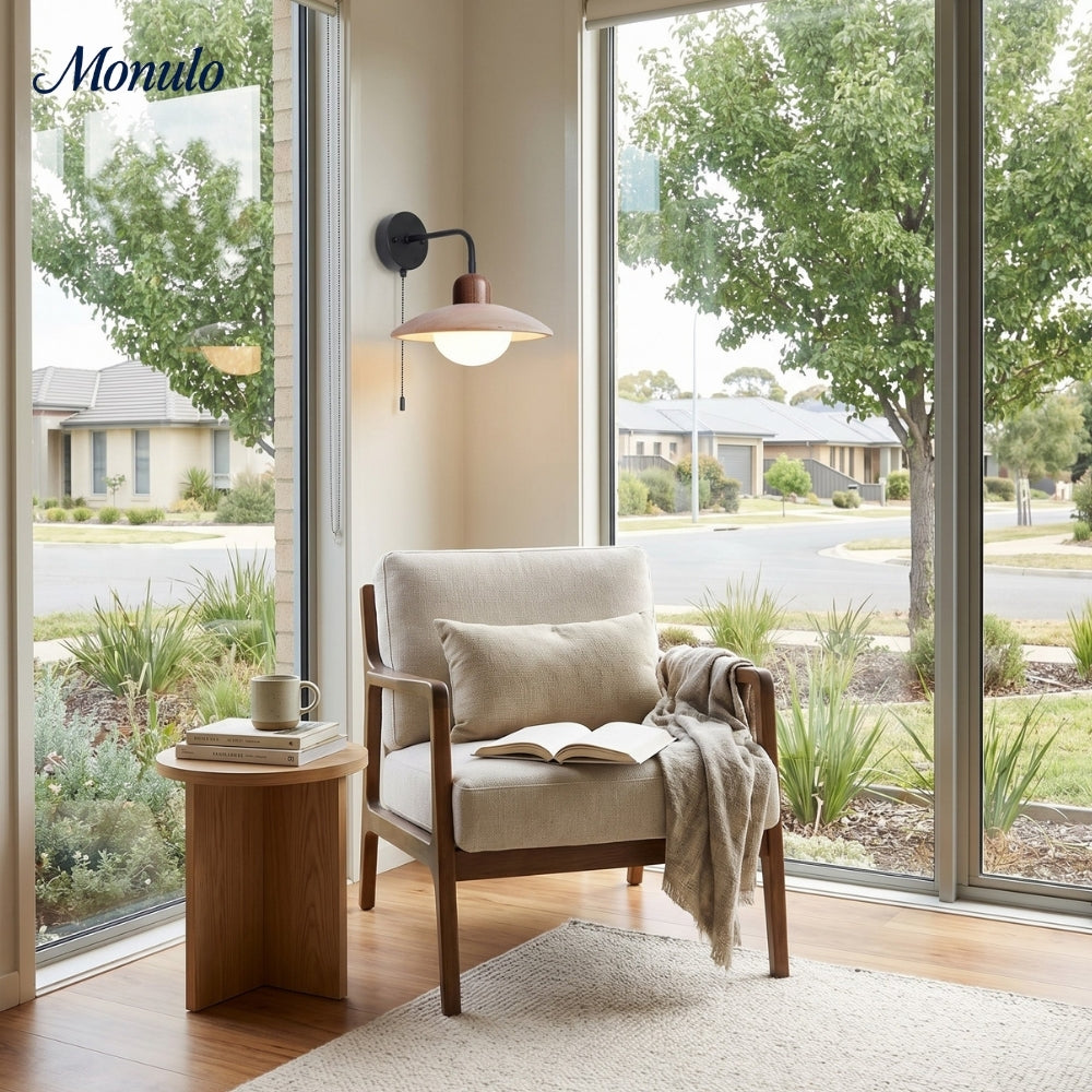 Travertijn Wandlamp Minimalistische Schijf Design Natuursteen Verlichting voor Woonkamer Slaapkamer Gang Moderne Interieur Wandverlichting met Warm Licht