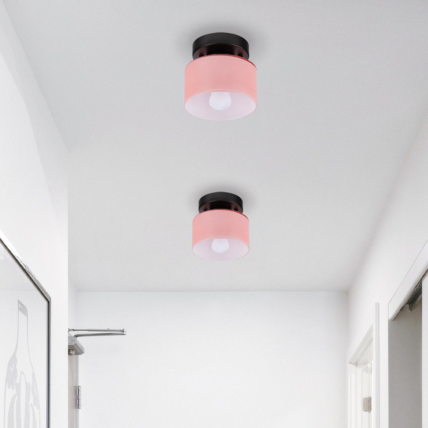 Plafondlamp Glas Retro E27/E26 Amber Keuken Hal Woonkamer Rond Design Sfeerverlichting Vintage Stijl