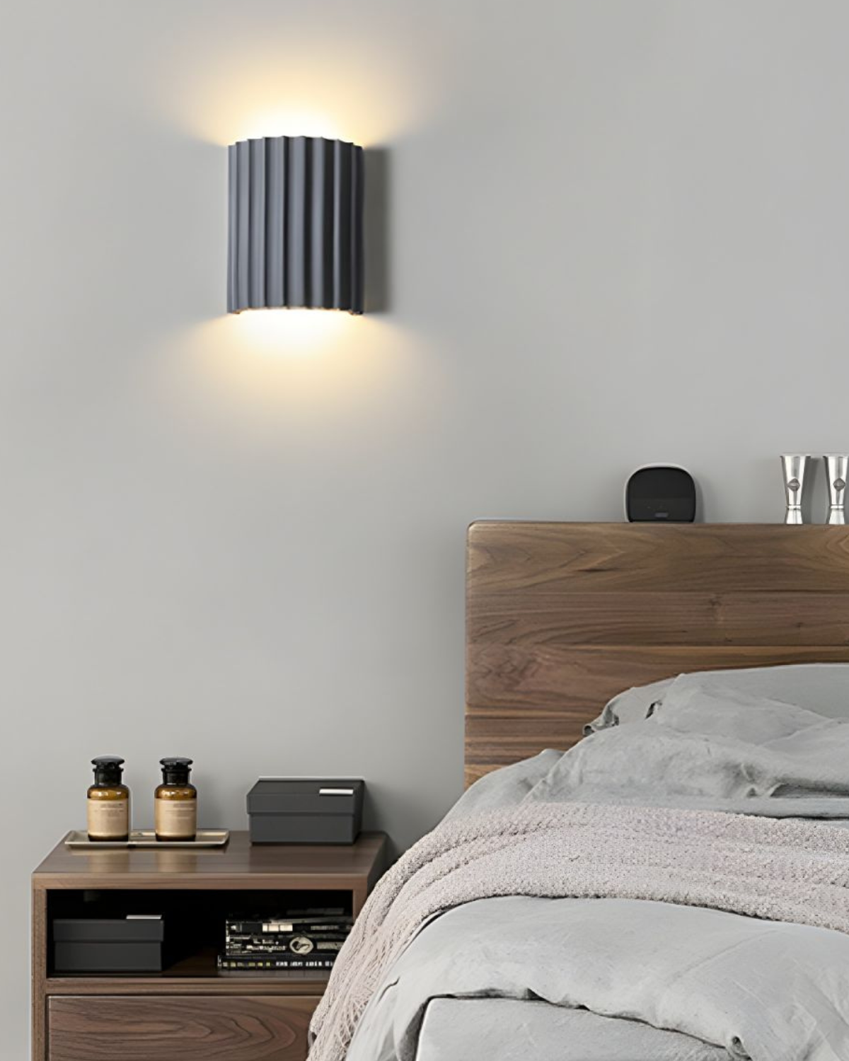 Wandlamp Ribbelstructuur Groen Met Tweezijdige Lichtbundel Voor Sfeervolle Ruimtes