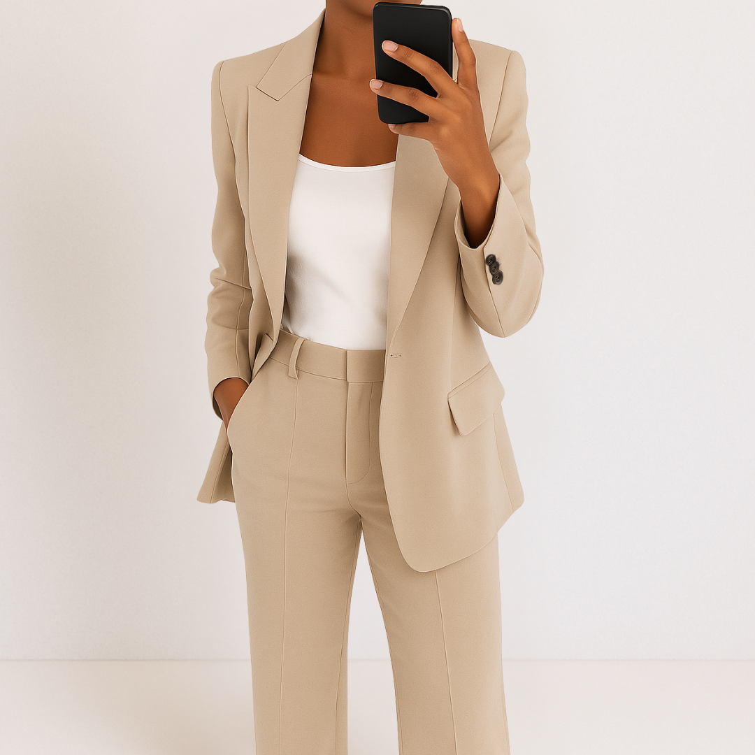 Dames Blazer Broek Set Tweedelig Kostuum