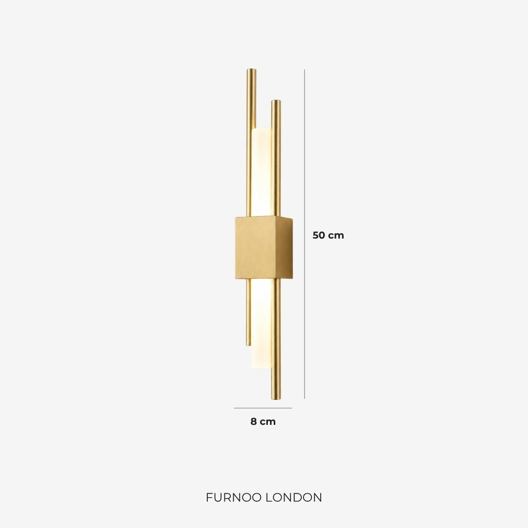 Scandinavische Minimalistische Wandlamp – Modern Verticaal Design met Gerichte LED-Verlichting – Zwart Goud