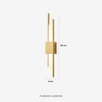 Scandinavische Minimalistische Wandlamp – Modern Verticaal Design met Gerichte LED-Verlichting – Zwart Goud