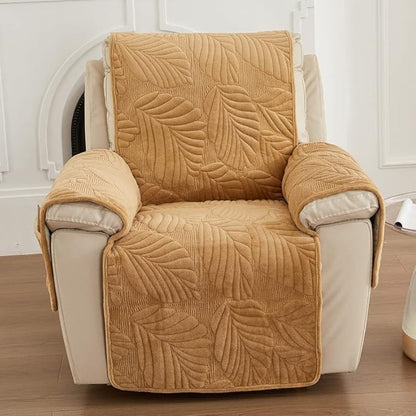 Stoelhoes voor Relaxstoel met Bladpatroon – Universele Slipcover voor Fauteuil Bescherming tegen Vlekken – Antislip Hoes met Groen Motief