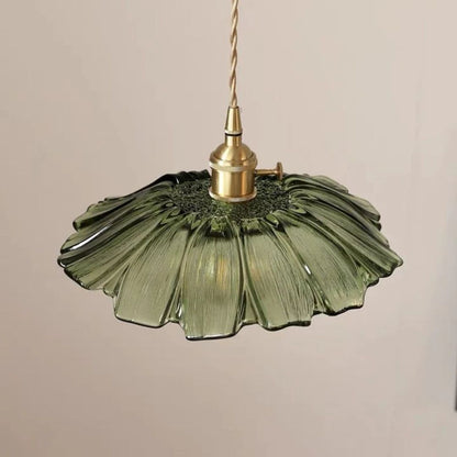 Sansoti | Cullivan Bloemvormige Hanglamp – Glazen Hanglamp met Gouden Fitting voor Woonkamer & Eetkamer
