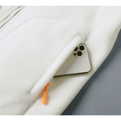Fleece Vest Warm met Lange Mouwen en Ritszakken