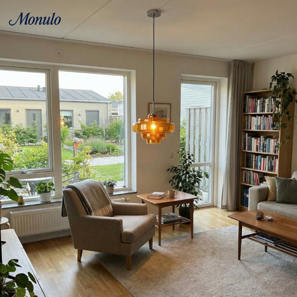 Gekleurde Glazen Hanglamp met Verstelbare Ophanging – Moderne Lichtpunt voor Eetkamer Keuken Woonkamer