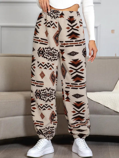 Comfortabele Joggers met Aztekenpatroon Stevige Zit
