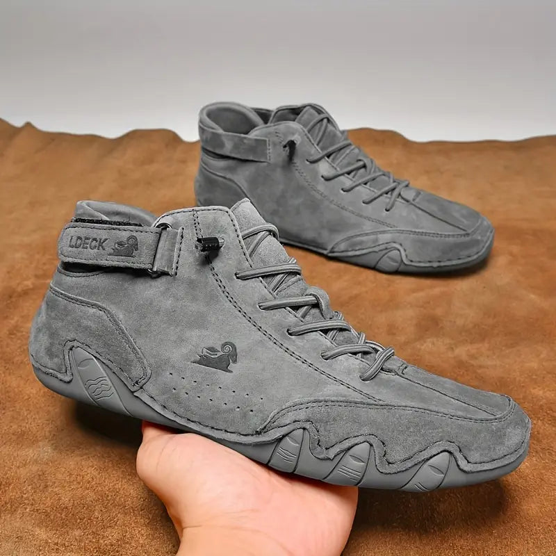 Waterdichte Heren Laarsschoenen met Hoge Schacht en Elastische Sluiting Kunstleer Robuust Straatmode
