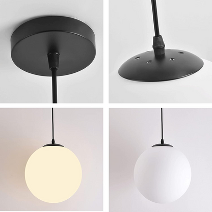 Hanglamp Glas Bol E27 Wit Eettafel Keuken Woonkamer Moderne Verlichting Ronde Hanglamp Minimalistisch Interieur