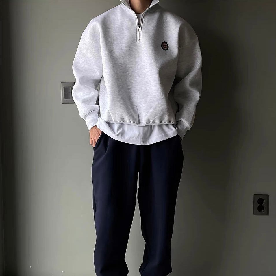 Heren Sweater Sportief Half-Zip Comfortabel Dagelijks - StudioMarella