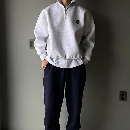 Heren Sweater Sportief Half-Zip Comfortabel Dagelijks - StudioMarella