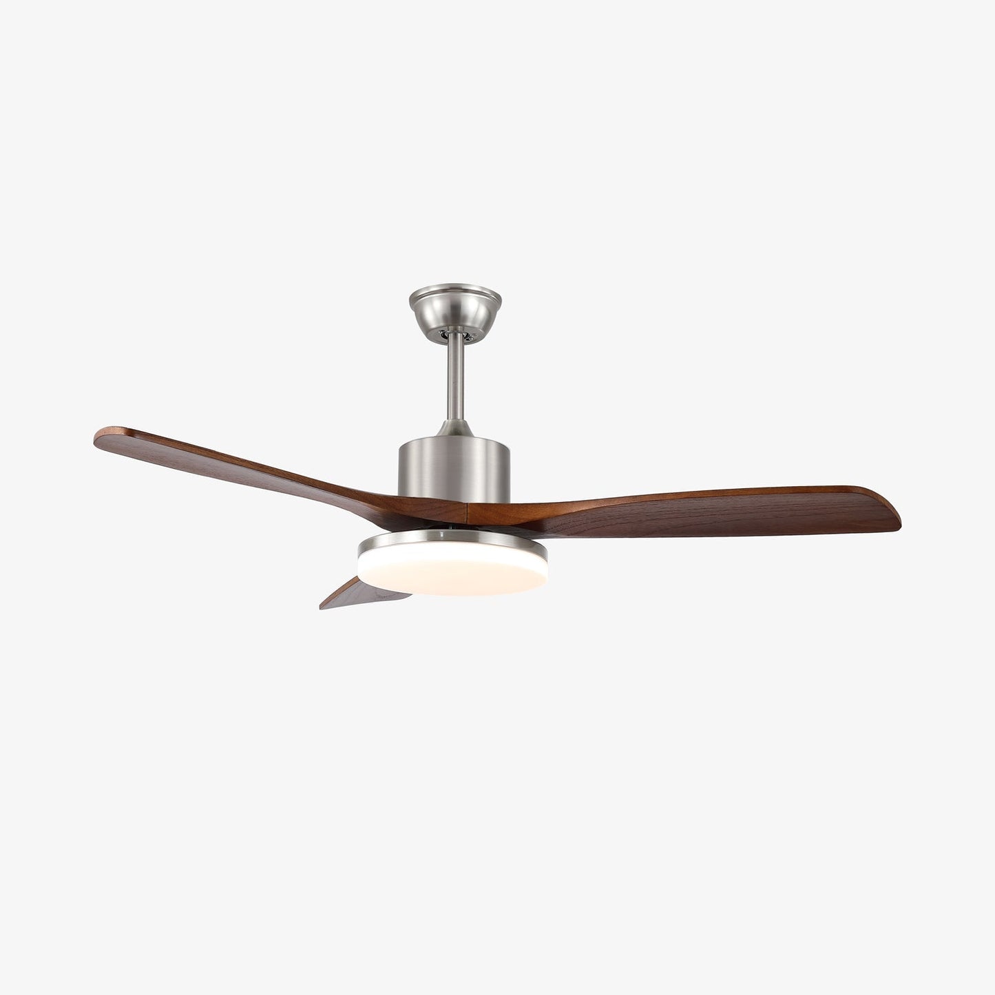Moderne plafondventilator met verlichting – houtlook design voor ultiem comfort