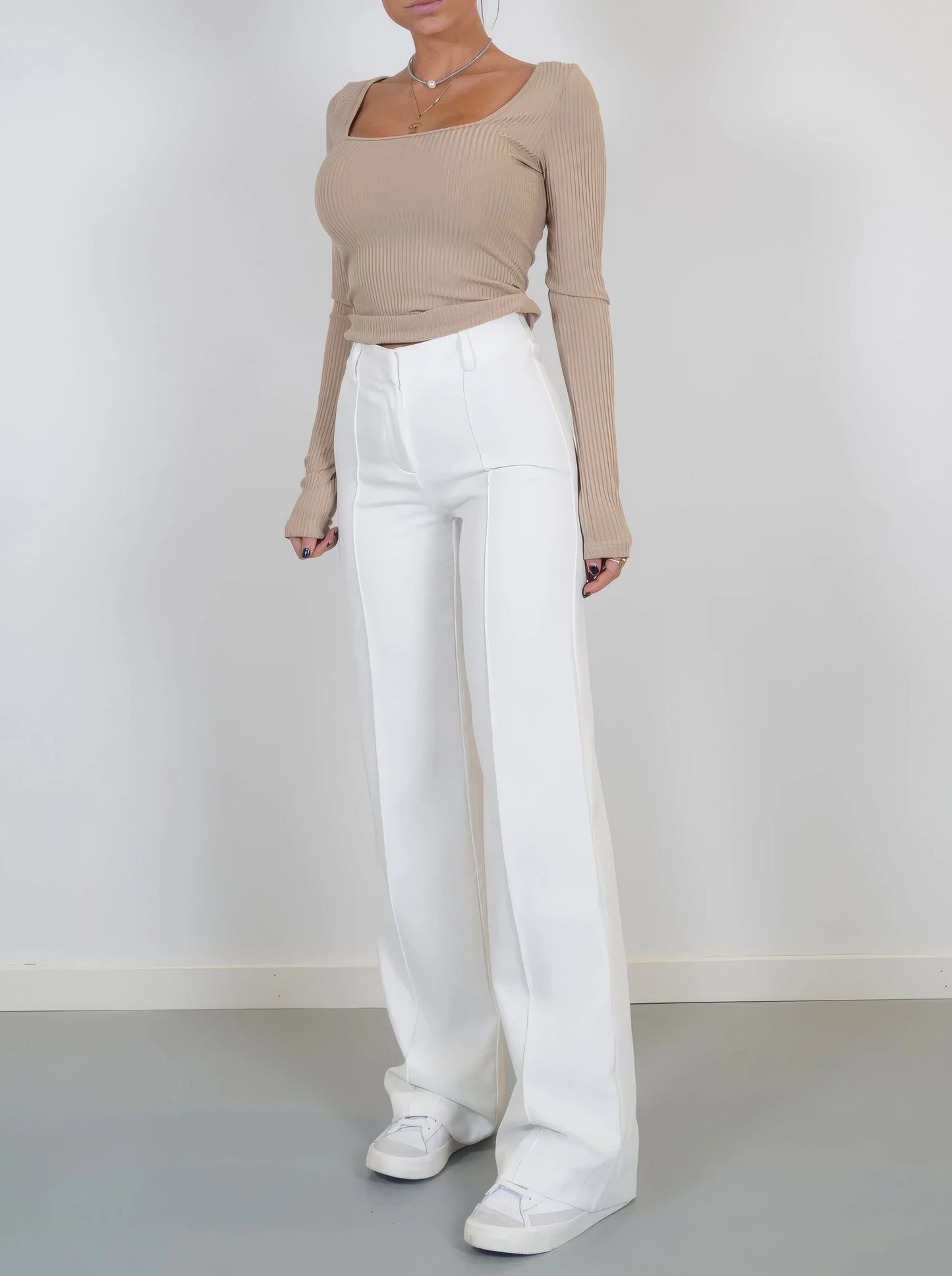 Hoge Taille Broeken Zomerse Stijl Chic Comfortabel