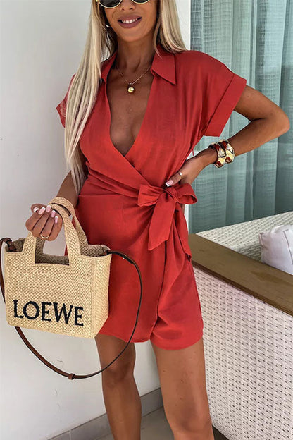Dames Jumpsuit Linnen Katoen Trendy Pasvorm