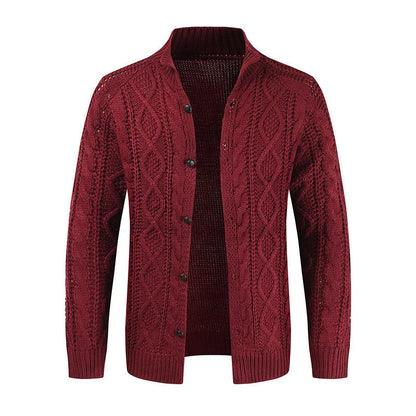 Heren Cardigan Kabelbrei Warm en Comfortabel