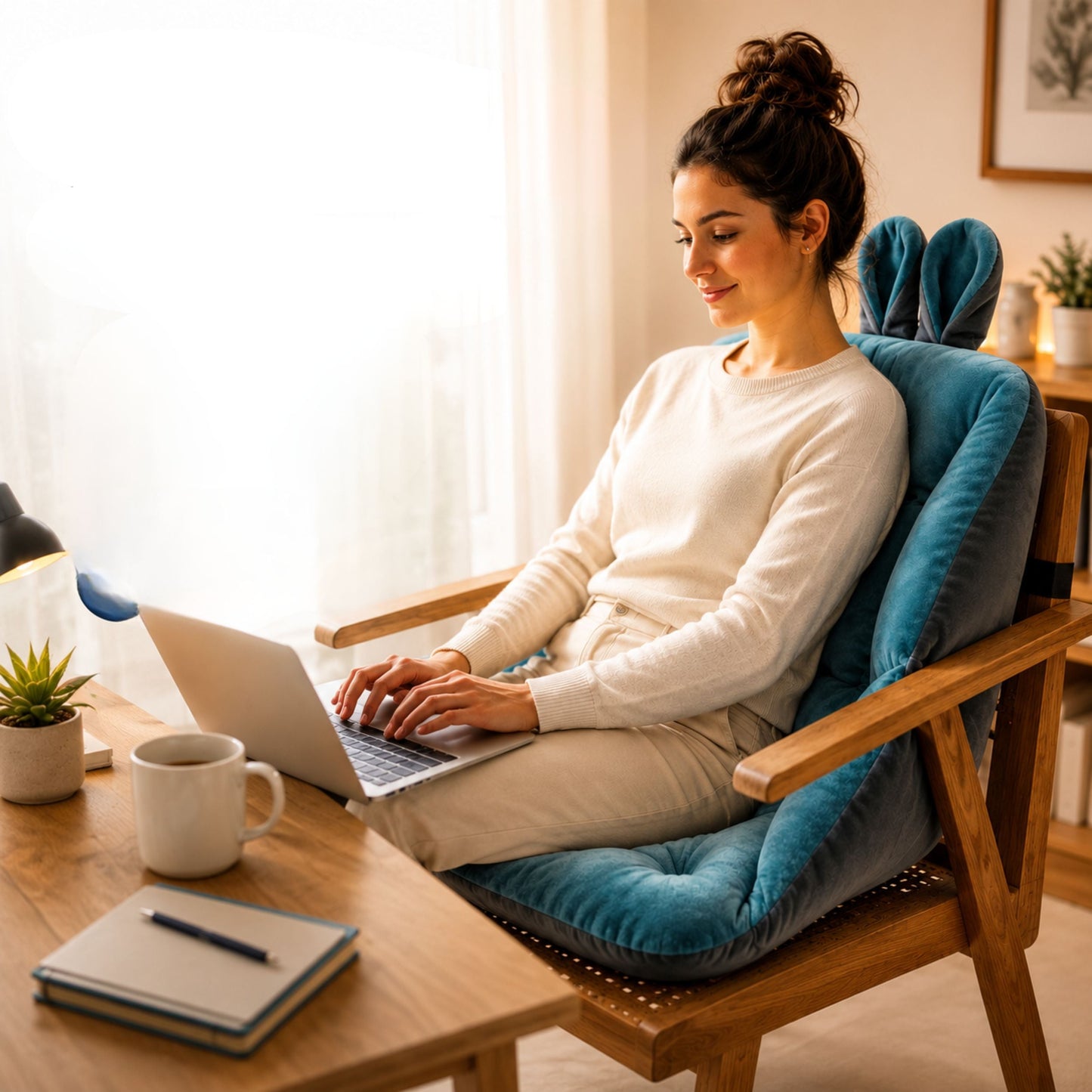 Ergonomisch Stuitkussen voor Pijnvrij Zitten – Memory Foam Zitondersteuning met Coccyx Relief