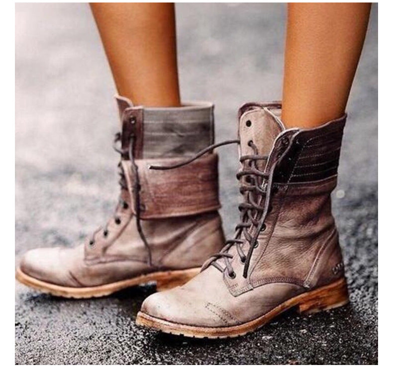Dames Enkelboots – Urban Veterboots met Klassieke Stijl - StudioMarella