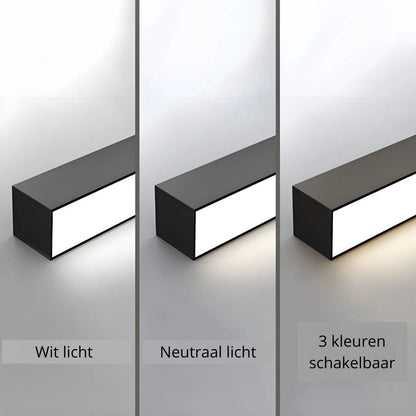 LED plafondlamp zwart langwerpig modern voor woonkamer hal slaapkamer minimalistische plafondverlichting binnen