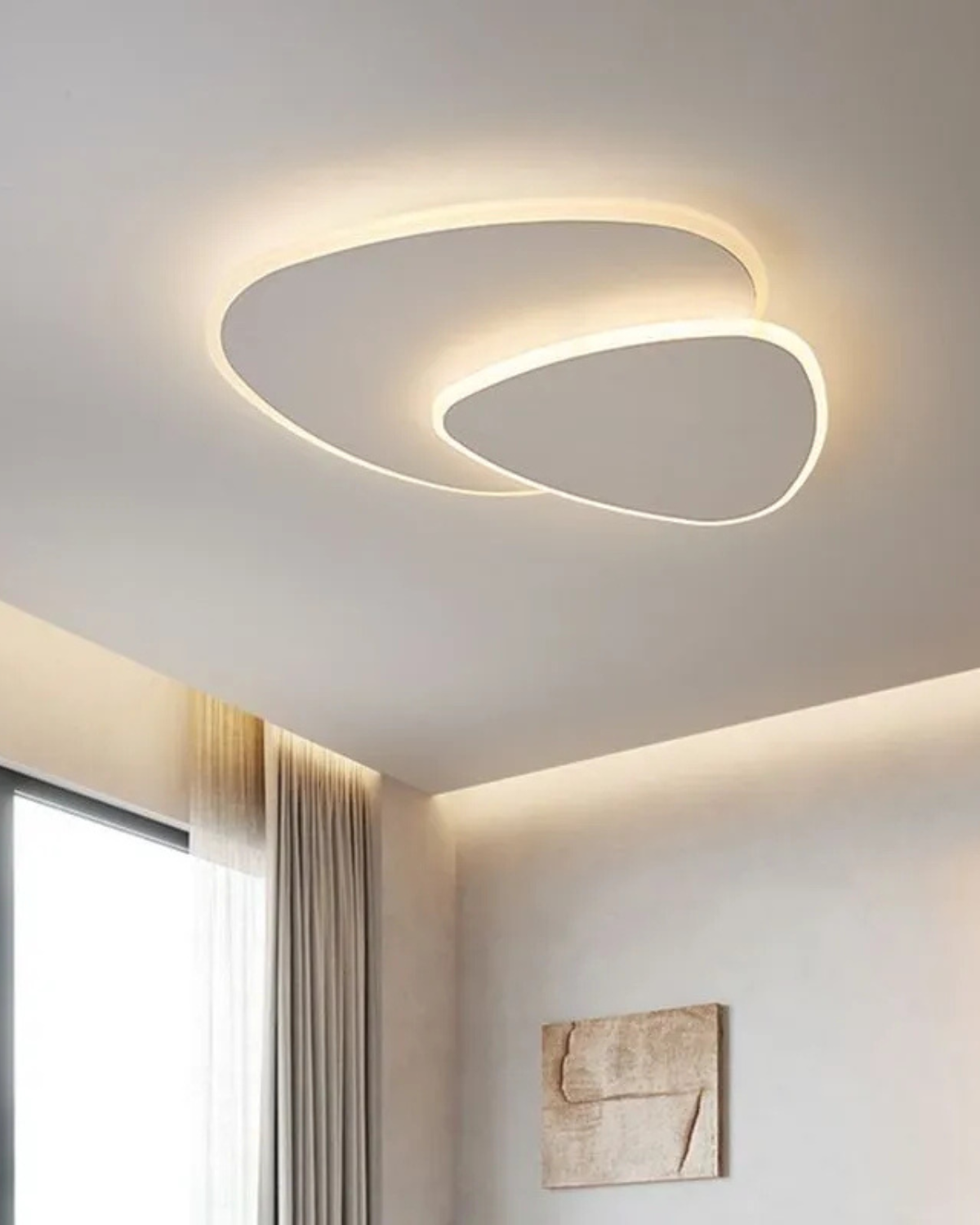 Plafondlamp Asymmetrisch Ontwerp LED Verlichting Warm Licht Modern Interieur Woonkamer Slaapkamer Eetkamer Minimalistische Designlamp