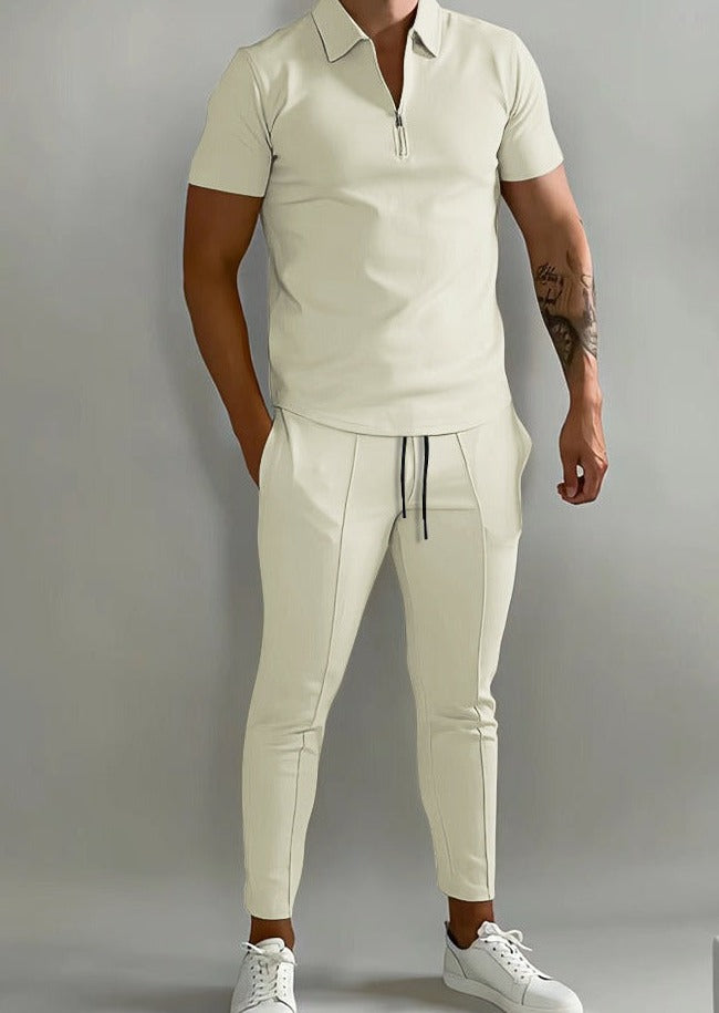 Heren Sportset Polo en Jogger Luxe 2-Delig