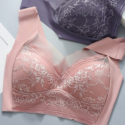 Push-up BH met Kant Draadloos Beugelloos Ondersteunend Comfortabel Ademend Stretch Dames Lingerie Elastisch