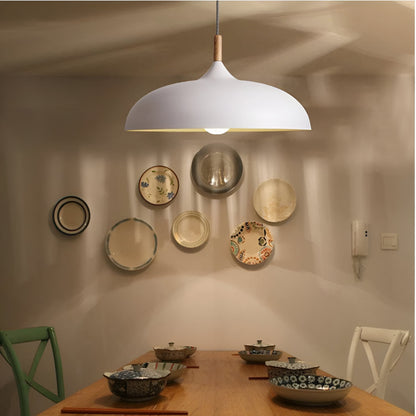 Hanglamp Hout IJzer Scandinavisch Japandi Rond E27 Ø35 Ø60 Eetkamer Keuken