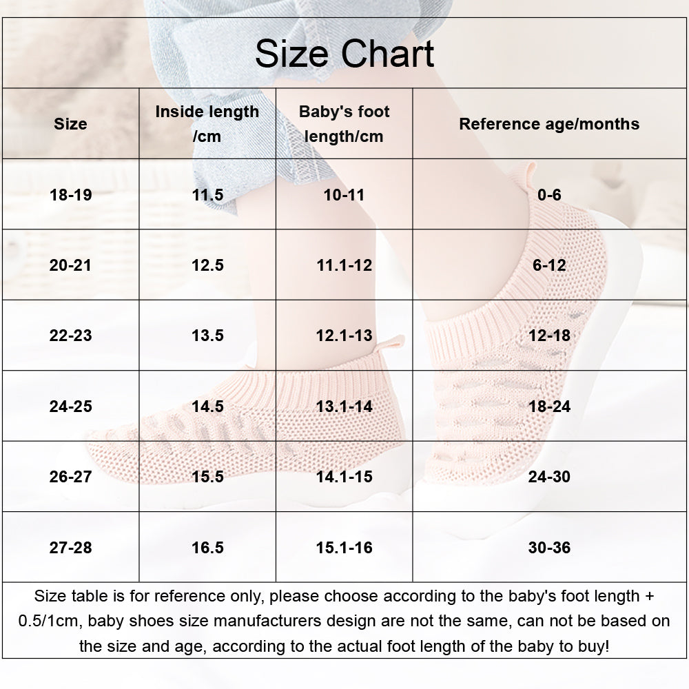 Baby Schoensokken met Anti-Slip Zool Mesh Design Kinderschoenen Ademend Comfort Eerste Stapjes Peuters