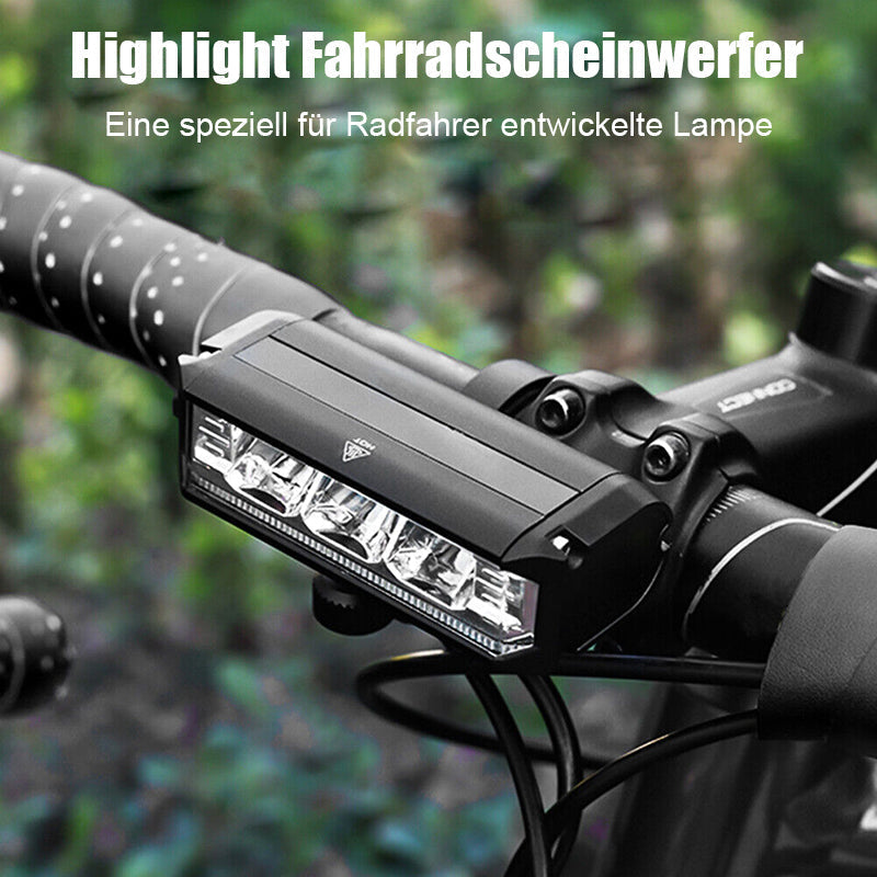 Fietsverlichting LED Voorlicht 900 Lumen Oplaadbaar Zwart Waterdicht Breed Verlichtingsveld Veilig Fietsen