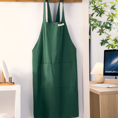 Minimalistisch Katoenen Kruisbandschort met Zakken – Keuken Horeca Barista Café Bakken Koken Schilderen Ambacht